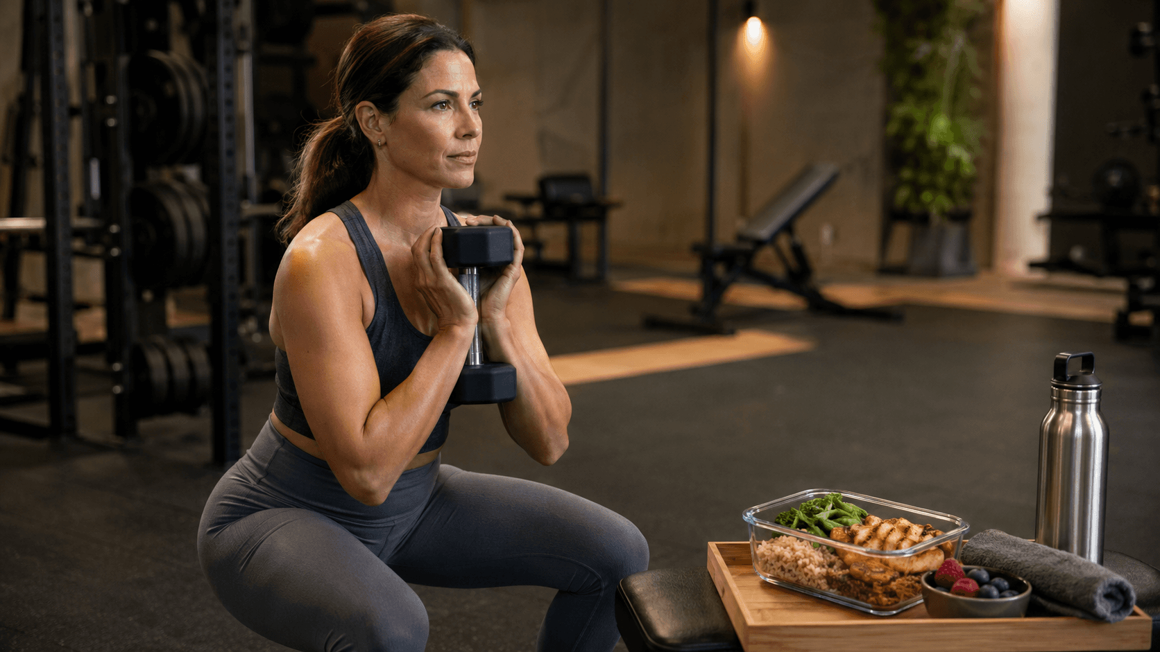 Tailored coaching for women with PCOS — resistance training, high-protein nutrition, and low glycemic carbohydrate sources to address insulin resistance and shift android fat distribution