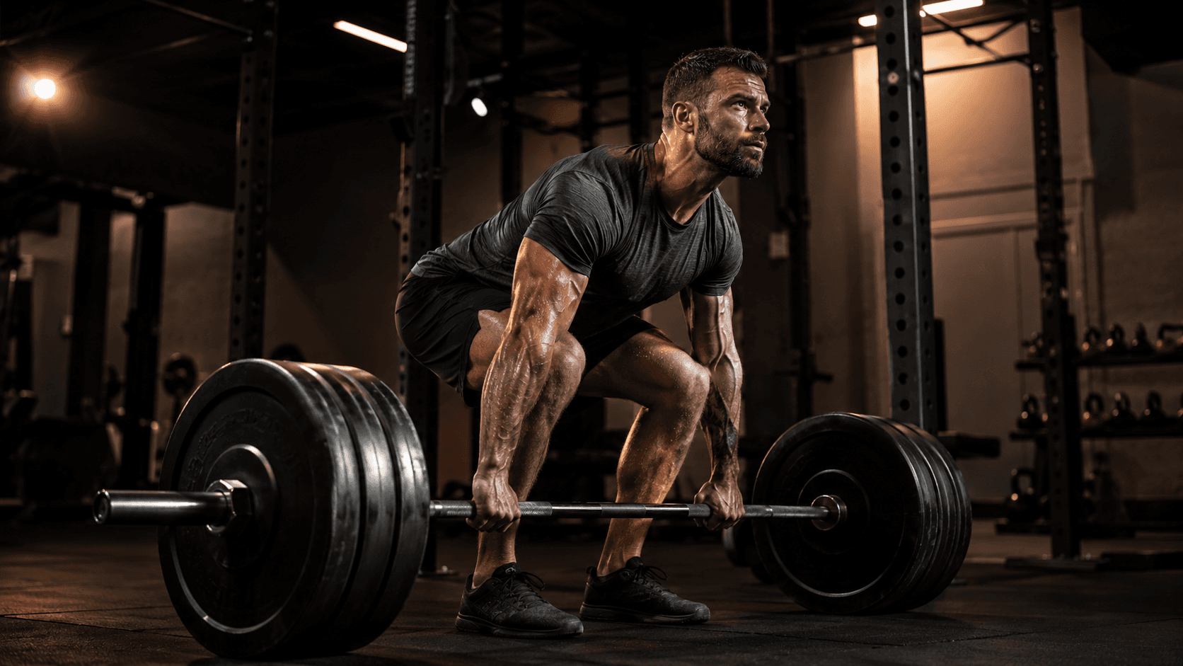 A person training in the gym representing the connection between vitamin D status and physical performance