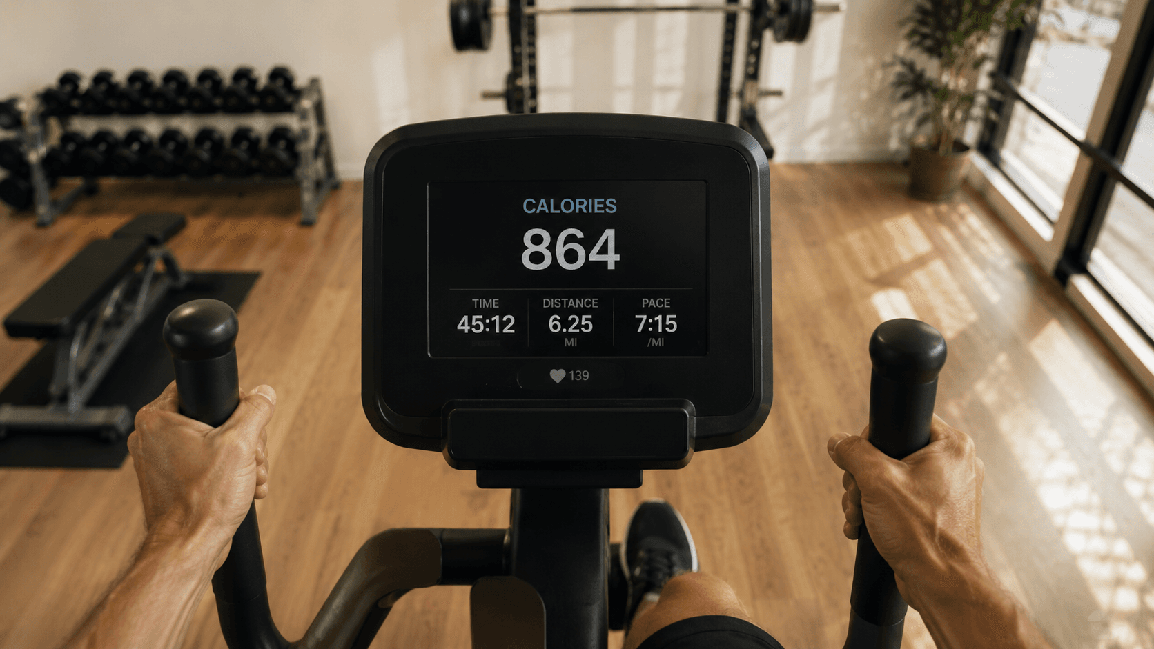 A cardio machine display showing an inflated calorie count, illustrating why those numbers mislead fat loss decisions