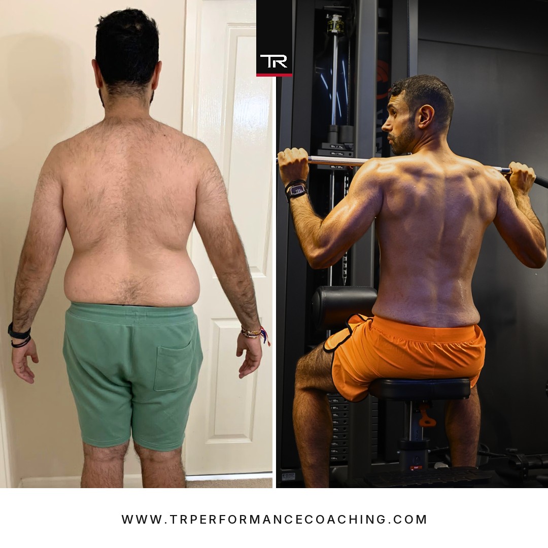 Akash back, before and after