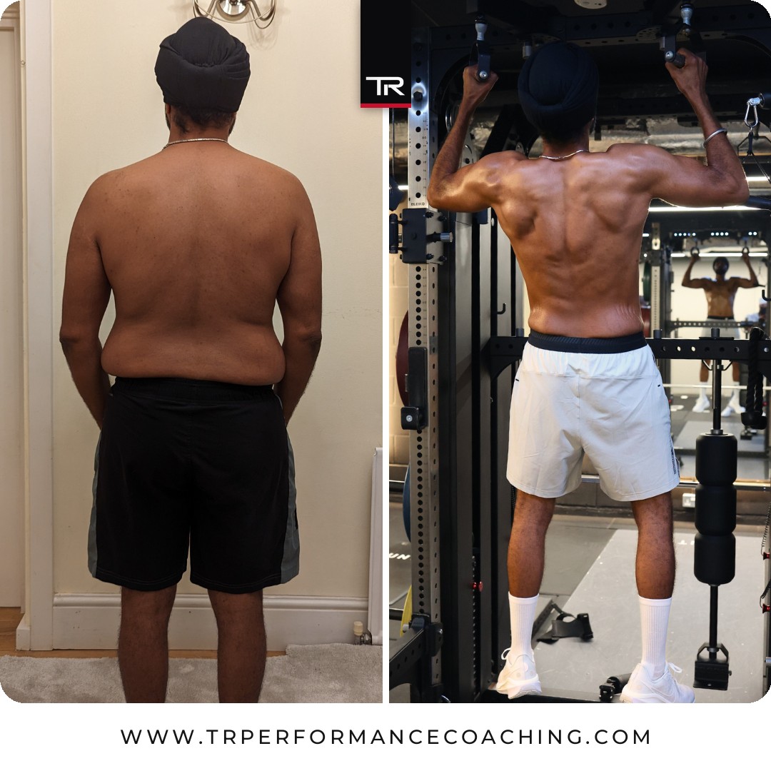 Brinderjit before and after — back view transformation