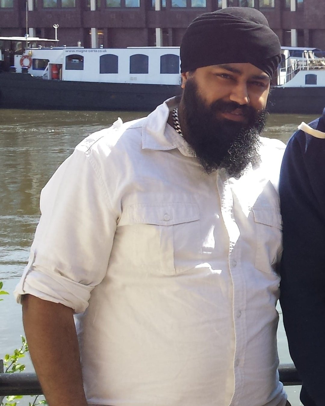Brinderjit at a family event before starting his transformation