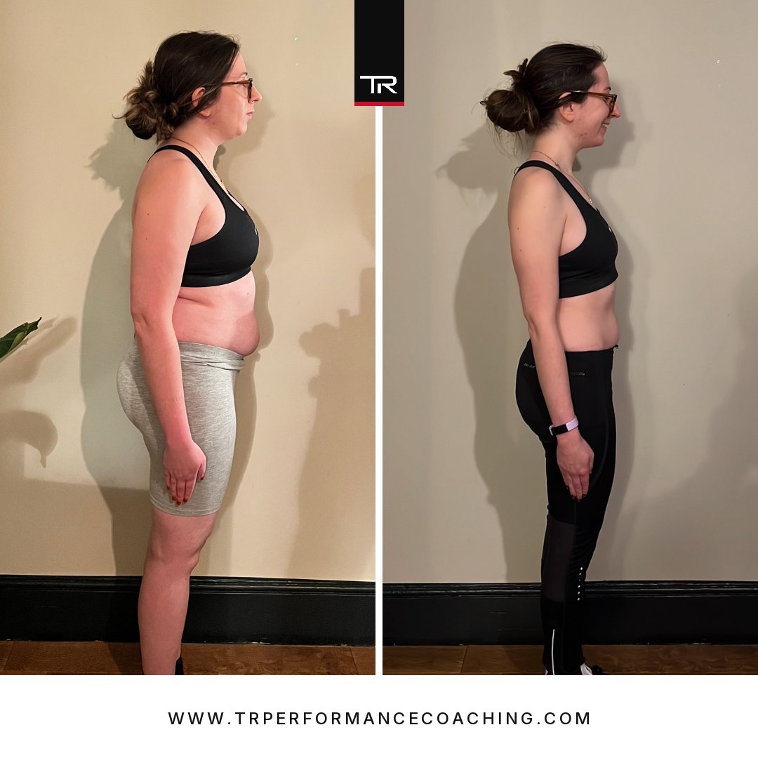 Emily, side profile, before and after.
